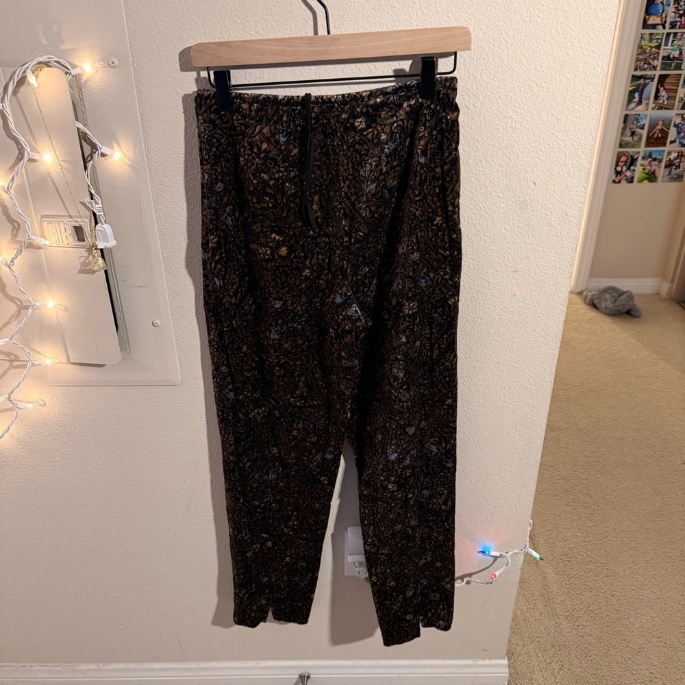 Tyler Boe Velvet Black and Brown Patterned Trousers - Picture 3 of 4